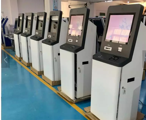 оплата киоска экрана касания принтера репортера машины atm обслуживания собственной личности вращая на открытом воздухе