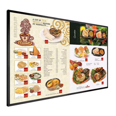 Стена 43 дюймов установила экран рекламы дисплея LCD доски меню Signage цифров