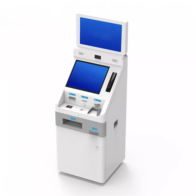 Двойной блок развертки кода Qr читателя карты банкомата ATM экрана касания